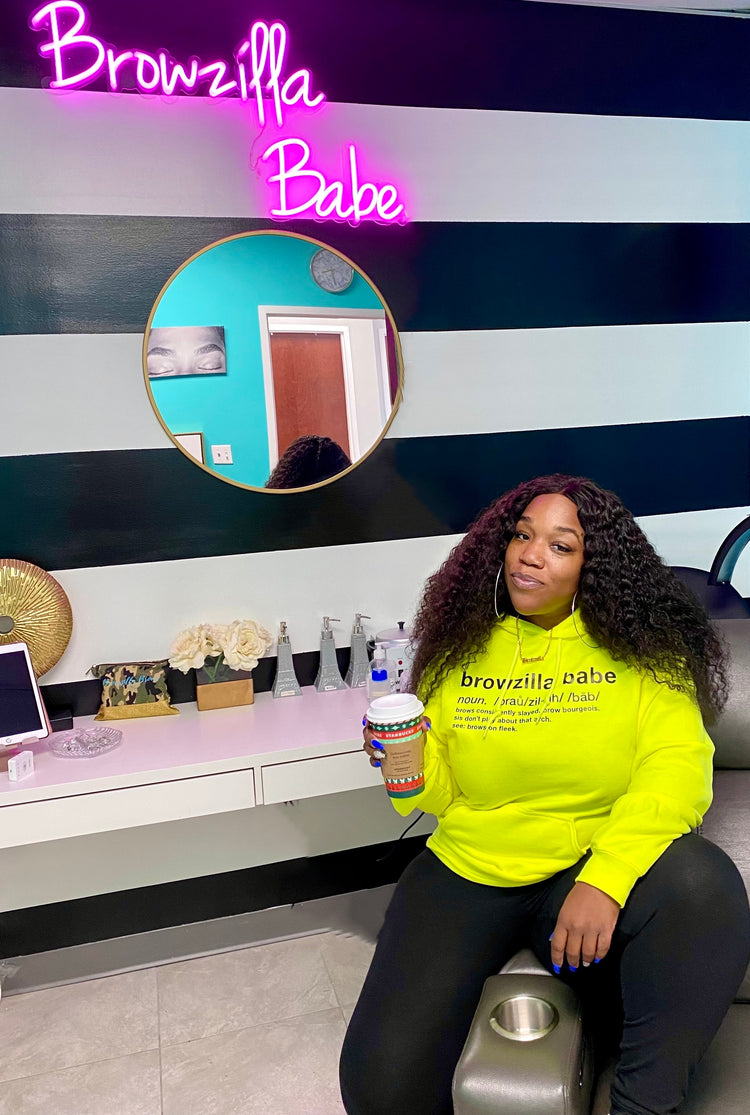 Browzilla Babe Hoodie - Neon