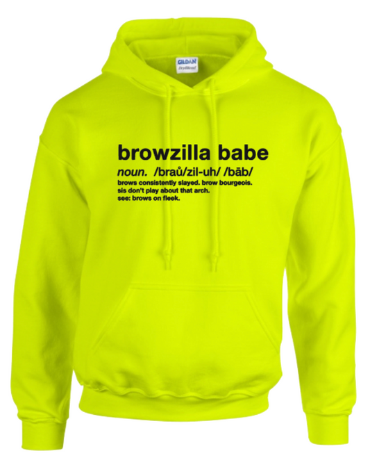 Browzilla Babe Hoodie - Neon